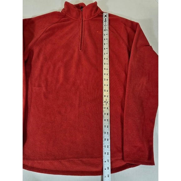 The North Face Mens L Pullover Fleece Quarter Zip Jacket Red - Picture 8 of 10